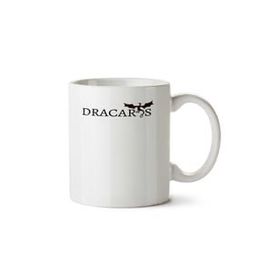 Art Hediye Camisetas De Manga Curta Dracaros İki Tarafı Baskılı Beyaz Kupa