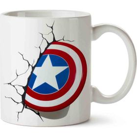Art Hediye Captain America Baskılı Kupa Bardak