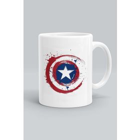 Art Hediye Captain America Baskılı Kupa Bardak