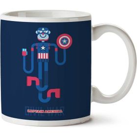 Art Hediye Captain America Iron Man Civil War Wobble Iki Tarafı Baskılı Kupa Bardak