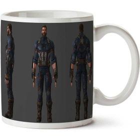 Art Hediye Captain America Kostüm Görünüş Iki Tarafı Baskılı Kupa Bardak
