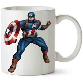 Art Hediye Captain America Super Hero İki Tarafı Baskılı Kupa Bardak