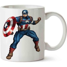 Art Hediye Captain America Super Hero İki Tarafı Baskılı Kupa Bardak