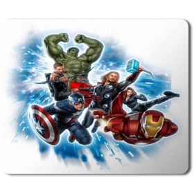 Art Hediye Captain America Thor Hulk Superhero Avengers Baskılı 23x19 cm Mouse Pad