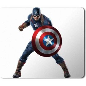 Art Hediye Captain Amerika Kalkan Baskılı 23x19 cm Mouse Pad