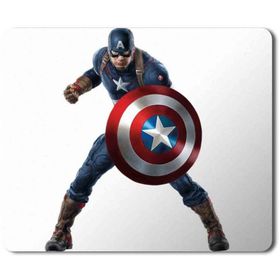 Art Hediye Captain Amerika Kalkan Baskılı 23x19 cm Mouse Pad