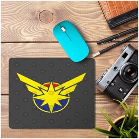 Art Hediye Captain Marvel Logo 2 Baskılı 23x19 cm Mouse Pad