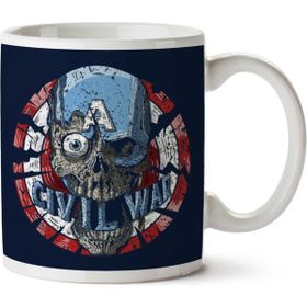 Art Hediye Captian America Steve Rogers War İki Tarafı Baskılı Beyaz Kupa