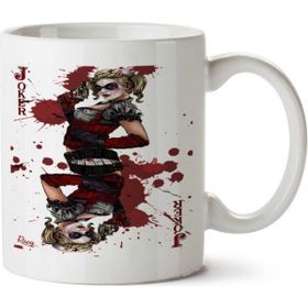 Art Hediye Card Harley Quinn İki Tarafı Baskılı Beyaz Kupa