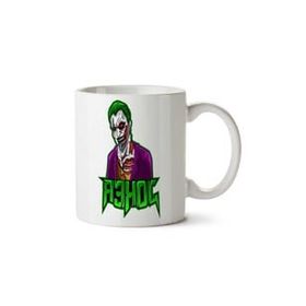 Art Hediye Cartoon Joker İki Tarafı Baskılı Beyaz Kupa