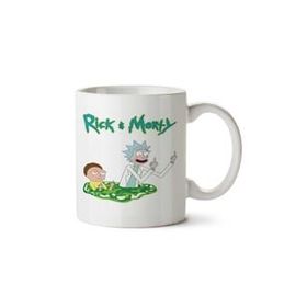 Art Hediye Cartoon Rick E Morty İki Tarafı Baskılı Beyaz Kupa