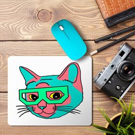 Art Hediye Cat+ Baskılı 23x19 cm Mouse Pad