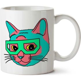 Art Hediye Cat İki Tarafı Baskılı Kupa Bardak