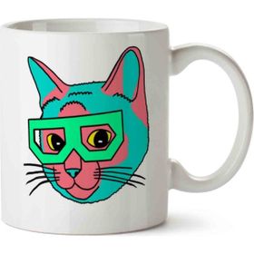 Art Hediye Cat Renkli Kedi Kupa Bardak