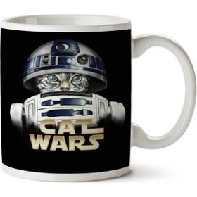 Art Hediye Cat Wars Kedi Savaşları Iki Tarafı Baskılı Kupa Bardak