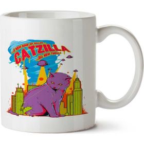 Art Hediye Catzilla İki Tarafı Baskılı Kupa Bardak