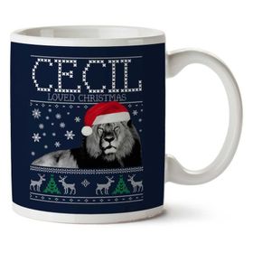 Art Hediye Cecil Loved Christmas Knit Iki Tarafı Baskılı Kupa Bardak
