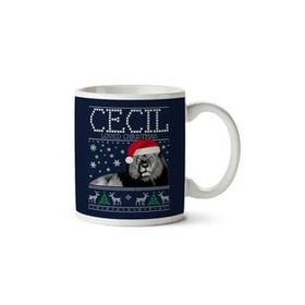 Art Hediye Cecil Loved Christmas Knit Iki Tarafı Baskılı Kupa Bardak