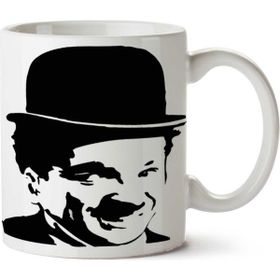 Art Hediye Charlie Chaplin Gülüş İki Tarafı Baskılı Kupa Bardak