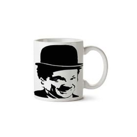 Art Hediye Charlie Chaplin Gülüş İki Tarafı Baskılı Kupa Bardak