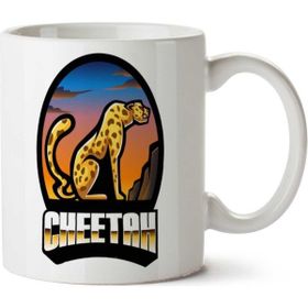 Art Hediye Cheetah İki Tarafı Baskılı Kupa Bardak