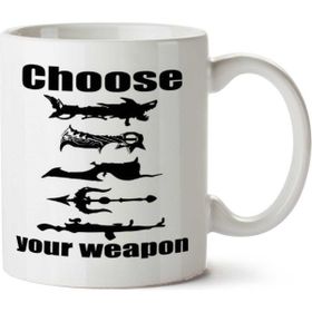 Art Hediye Choose Your Weapon (Adcarry) İki Tarafı Baskılı Kupa Bardak