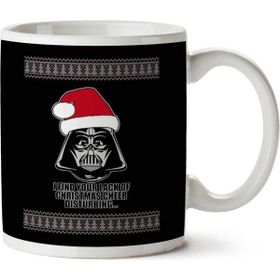 Art Hediye Christmas Cheer Darth Vader Star Wars Christmas Knit Iki Tarafı Baskılı Kupa Bardak