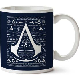 Art Hediye Christmas Knit Assassins Creed Iki Tarafı Baskılı Kupa Bardak