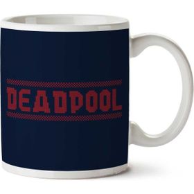 Art Hediye Christmas Knit Deadpool Red İki Tarafı Baskılı Kupa Bardak