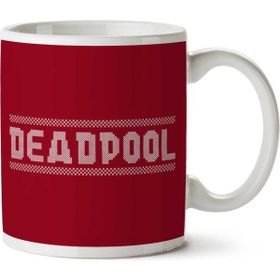 Art Hediye Christmas Knit Deadpool Whıte Iki Tarafı Baskılı Kupa Bardak