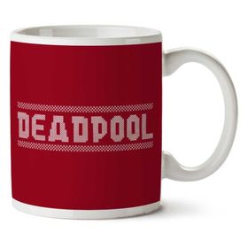 Art Hediye Christmas Knit Deadpool Whıte Iki Tarafı Baskılı Kupa Bardak