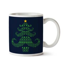 Art Hediye Christmas Moustache Tree Iki Tarafı Baskılı Kupa Bardak