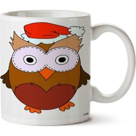 Art Hediye Christmas Owl İki Tarafı Baskılı Kupa Bardak
