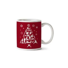 Art Hediye Christmas Tree Deadpool Iki Tarafı Baskılı Kupa Bardak
