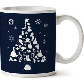 Art Hediye Christmas Tree Disney Princess Iki Tarafı Baskılı Kupa Bardak
