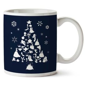 Art Hediye Christmas Tree Disney Princess Iki Tarafı Baskılı Kupa Bardak