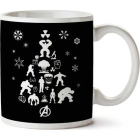 Art Hediye Christmas Tree Hulk Thor Iki Tarafı Baskılı Kupa Bardak