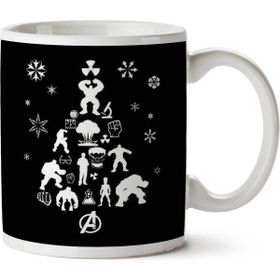 Art Hediye Christmas Tree Hulk Thor Iki Tarafı Baskılı Kupa Bardak