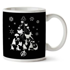 Art Hediye Christmas Tree Thor Iki Tarafı Baskılı Kupa Bardak