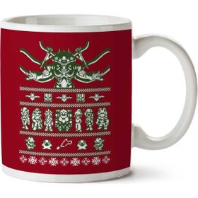 Art Hediye Chrono Christmas Ugly Sweater Iki Tarafı Baskılı Kupa Bardak
