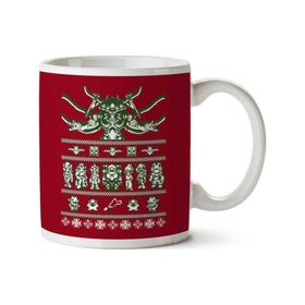 Art Hediye Chrono Christmas Ugly Sweater Iki Tarafı Baskılı Kupa Bardak