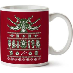 Art Hediye Chrono Christmas Ugly Sweater Iki Tarafı Baskılı Kupa Bardak