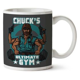 Art Hediye Chucks Ultimate Gym Chuck Norris Iki Tarafı Baskılı Kupa Bardak