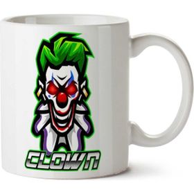 Art Hediye Clown İki Tarafı Baskılı Beyaz Kupa
