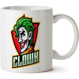 Art Hediye Clown Palyaço İki Tarafı Baskılı Beyaz Kupa
