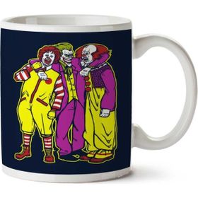 Art Hediye Clowning Around Whos Laughing Now Ronald Mcdonald Joker Pennywise Iki Tarafı Baskılı Kupa Bardak