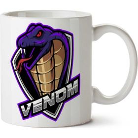 Art Hediye Cobra Head Venom İki Tarafı Baskılı Beyaz Kupa