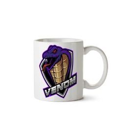 Art Hediye Cobra Head Venom İki Tarafı Baskılı Beyaz Kupa