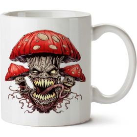 Art Hediye Cogumelos Do Mau İki Tarafı Baskılı Beyaz Kupa