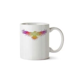 Art Hediye Color Fly Renkli Uçuş İki Tarafı Baskılı Beyaz Kupa
